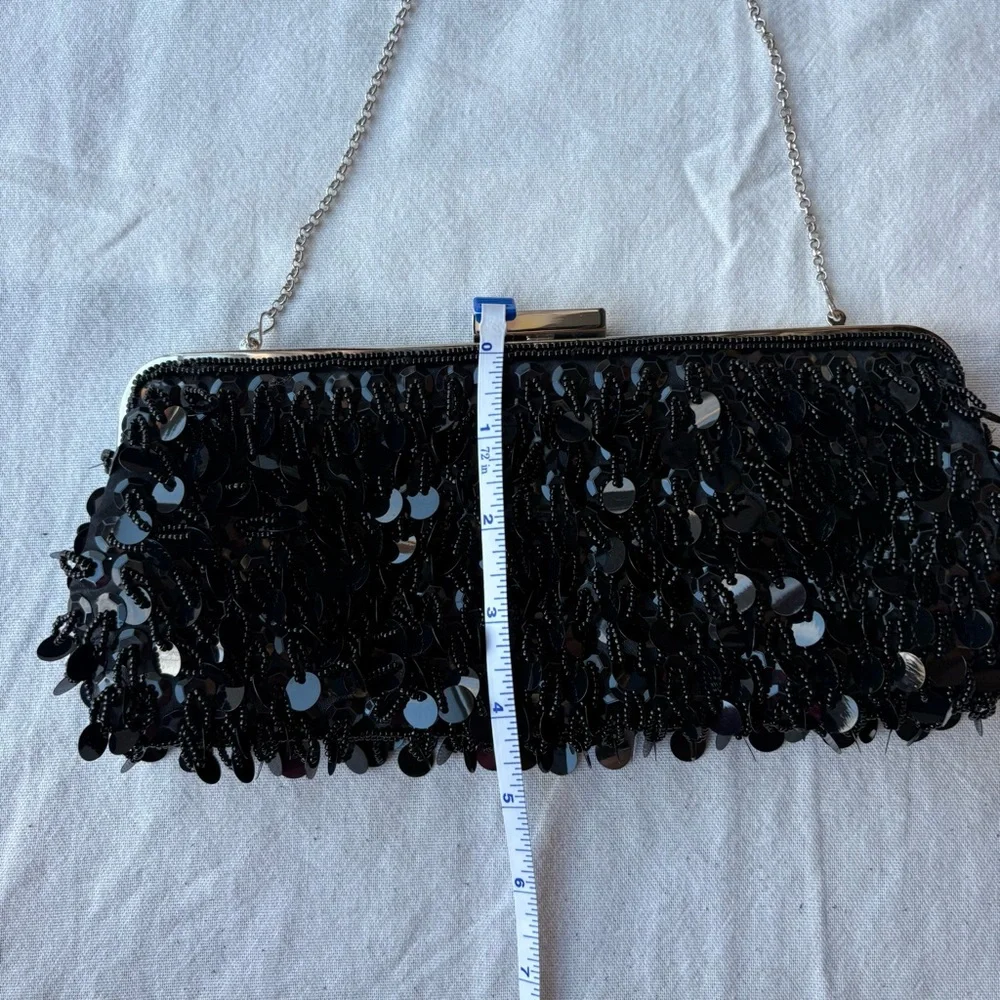 White House Black Market Sequin Evening Clutch - Picture 4 of 4